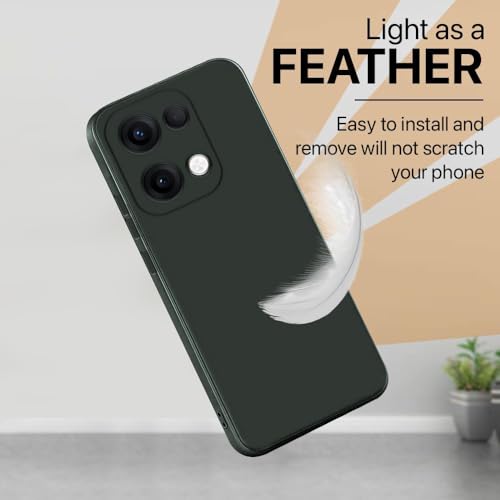 Image of Back Cover for Oppo Reno13 5G | Full Camera Protection | Premium Liquid Silicon Case | Flexible Bumper Case for Oppo Reno13 5G (Military Green)