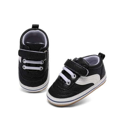 Image of Clowora Baby Boys Girls Shoes Non-Slip Rubber Sole Sneakers Infant First Walking Toddler Crib Shoes Newborn Loafers Flats.