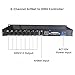 ArtNet to DMX Controller Interface, 8-Port DMX512 Splitter, CR061S Stage Lighting Controller Board with LCD Display Total 4096 Channels for DJ Stage Show Live Performance Fits 19Inch 1U Rack