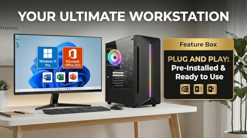 Image of Desktop Computer Core i7 4th Gen CPU for PC Desktop | 16GB RAM | 256GB SSD | Win 11 Pro & Office 2021 | WiFi 6 & Bluetooth | HDMI, VGA Ethernet, USB 3.0 | HD Graphics 4600 | 2-Years Onsite Wanrrany