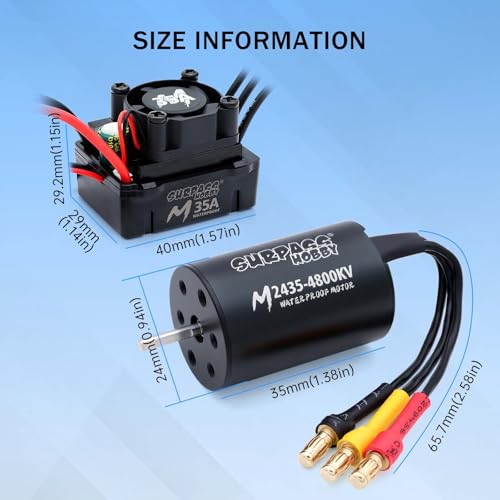 Moteur sans balais ensemble combiné ESC pour voiture télécommandée tout-terrain - 3