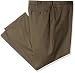 Haggar Men's Big and Tall Premium Stretch Solid Gabardine Expandable Waist Plain Front Dress Pant