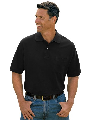 Harbor Bay by DXL Big and Tall Pocket Piqué Polo