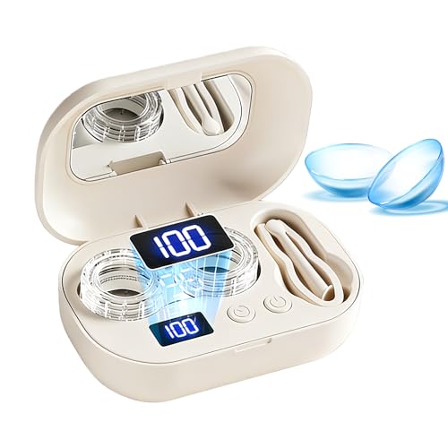 Contact Lens Cleaner Machine - Ultrasonic Small Daily Supplies | Contact Lens Case,for Gym Sports Running Fitness Outdoor Travel Office Hotel