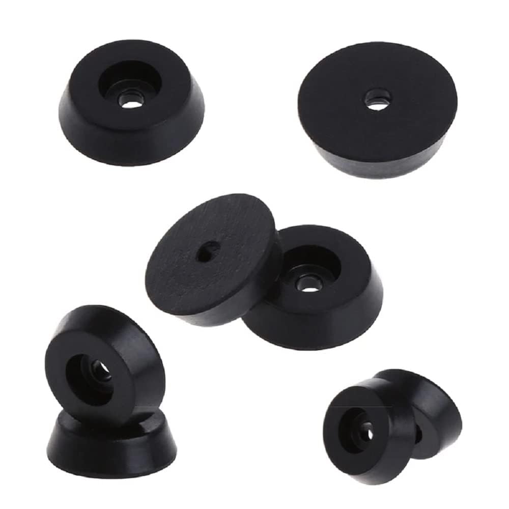 Pmw - Rubber Table Fan/Chair Furniture Feet Leg Pads Table mats Round Tile Floor Protectors Round Furniture Pads - Black - Pack of 4-image-31