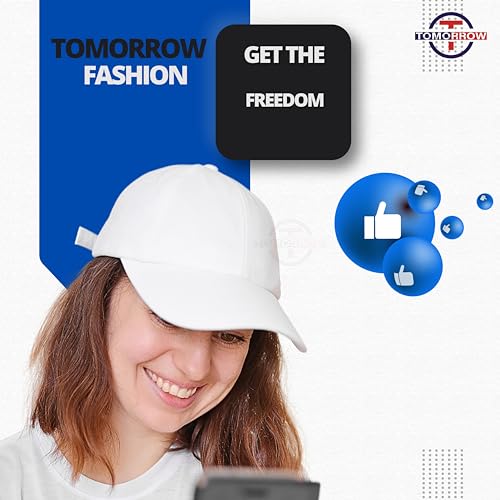 Image of Tomorrow Caps for Women - Cotton Baseball Cap Adjustable, Breathable, and Sun-Protective Snapack Hat - White Color
