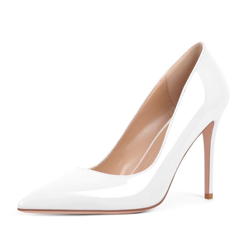 Image of Women's Stiletto High Heels Pumps for Women-4IN Pointed Toe Classic Pumps for Dress Party Wedding Evening Date Night Sexy Slip-On Shoes
