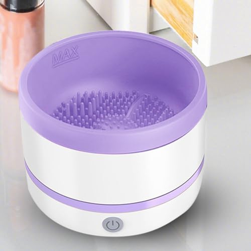 Limpiador de brochas de maquillaje eléctrico portátil ideal para organizar tu tocador de viaje 3