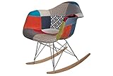 Envío a Pie de Calle VMOHOME Sillón Mecedora Tower Wood Patchwork