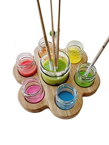 Image of Paint jar Holder Brush Pencil Watercolor Painting Sorting Tray Watercolor Tray Art Supplies Organization Painting Storage Paint jar Art Supply Organize