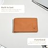 DONBOLSO Minimalist Leather Wallet for Men - Slim Wallet with RFID Blocking Protection - Pocket Wallet, Bill & Credit Card Holder - Best Wallet Gift for Men - Phoenix w/o Coin Pocket Vintage Brown