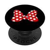 Popular Red and White Polka Dot Bow PopSockets Adhesive PopGrip