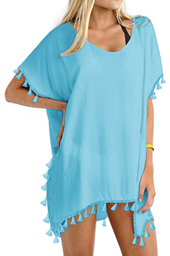 Image of Yincro Women's Chiffon Swimsuit Beach Bathing Suit Cover Ups for Swimwear