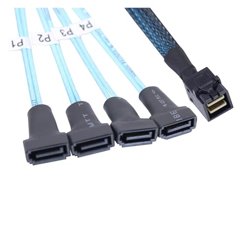 Cable Interno S/A/S HD SFF-8643 a 4 SATA 7P Macho 0.5 m miniatura 2