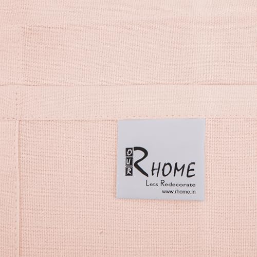 Image of R home Solid Cotton Table Napkins, Soft Cloth Napkins for Dining Table, Reusable & Washable, Ideal for Formal Dining, Cocktail Nights, Weddings, Home Bar & Table Decor (6, Pink)
