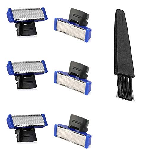Replacement Head for Micro Touches Razor and Advanced Hybrid Electric Shaver Solo Trimmer for Men (shaver head x6 with Brush x1)