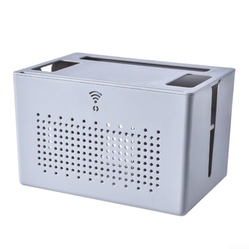 Boîte de rangement de bureau pour routeur décodeur internet et fils blancs - 4
