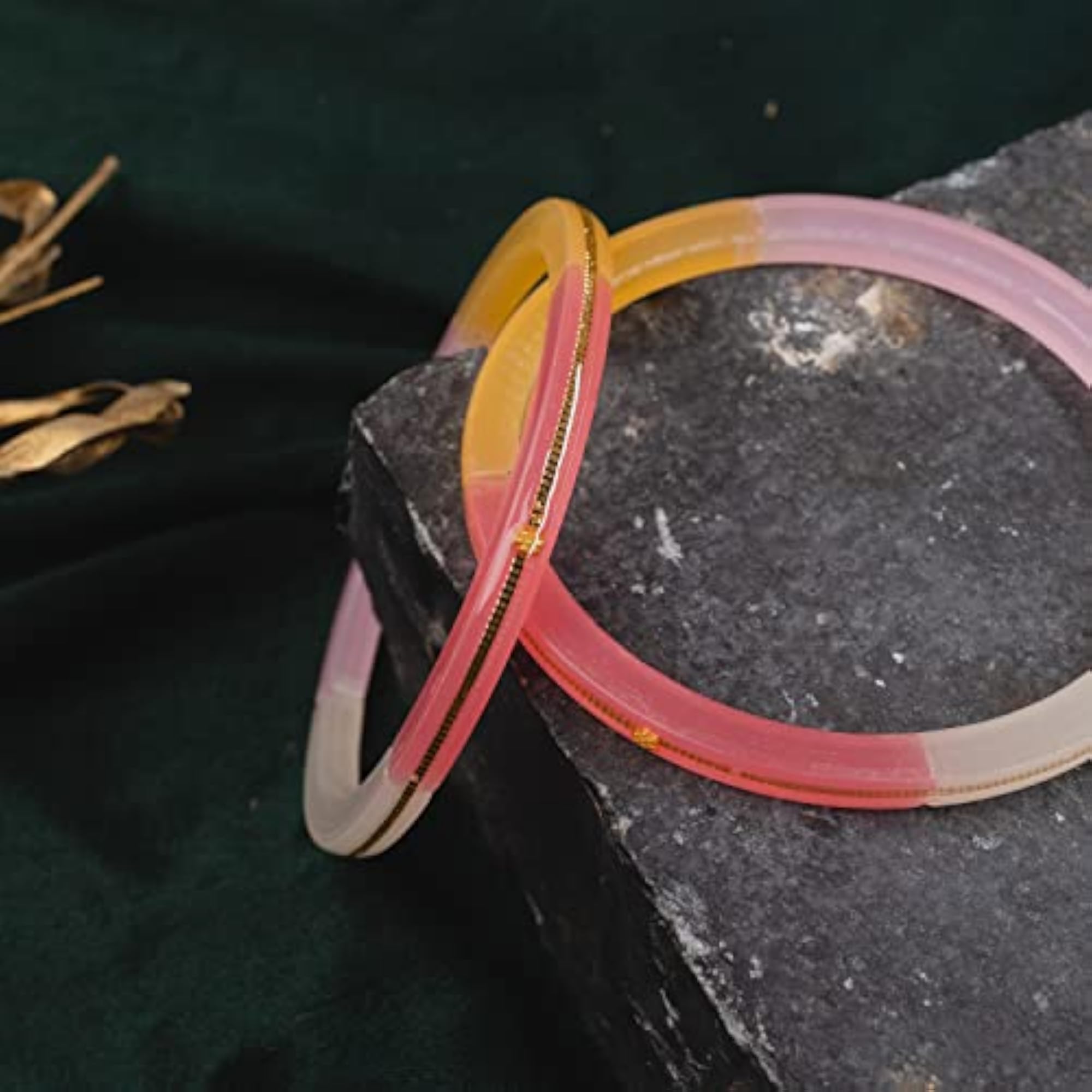 Women's 22K Yellow Gold Handmade Chudi Bangles Set