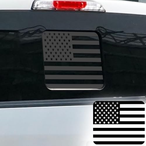 Image of USA Flag Decal for Truck,Car & Pickup - American Decal for Rear Window, F150 F250 F350 2015-2023 (Black-F150)