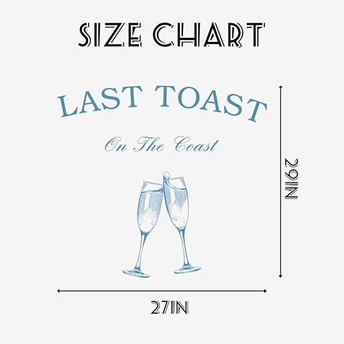 Gostman Last Toast on The Coast decal azul con diseño de copa de vino miniatura 2