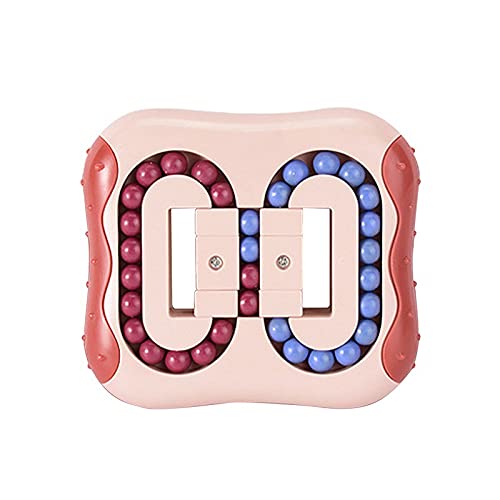 Unishop Magic Fidget Cube Rotating Magic Bean Toys for Kids Adult,Spinning Magic Bean Game Unisex IQ Game Toys Help Improve Thinking Ability (Red)