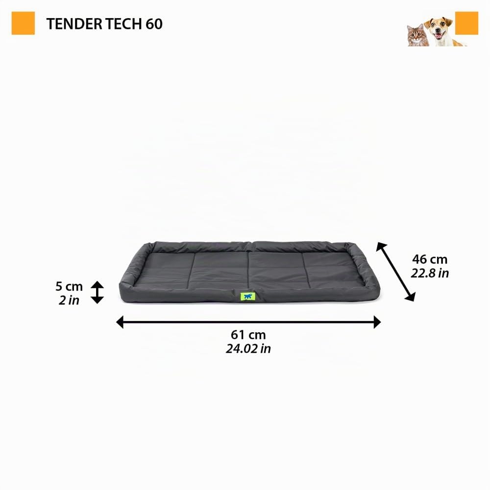 Matelas - FERPLAST - TENDER TECH - 61 x 46 x 5 cm - Noir