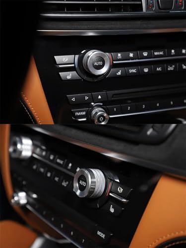 Boutons de volume BMW X5 X6 E70 E71 bague de garniture audio de climatisation noire