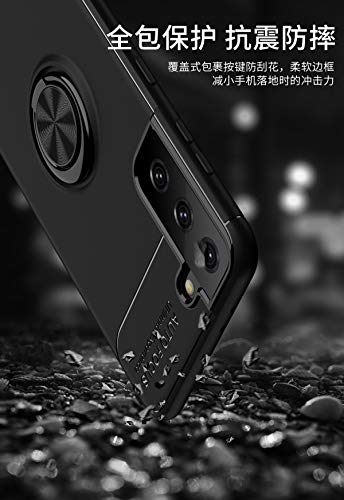Capa compatível para Samsung Galaxy S21 Capa de silicone Suporte de protetor magnético Anel de absor