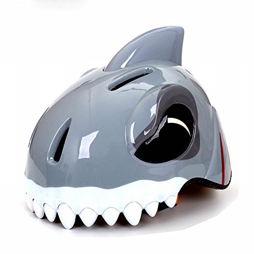 Casco de tiburón infantil para evitar golpes en bicicleta de equilibrio y patines