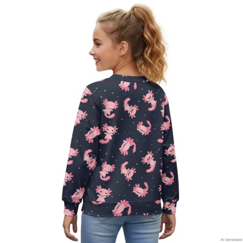 Image of Girls Cardigans Sweater Long Sleeve Crew Neck Button Down Sweaters School Outerwear for Kids Fall Winter Tops