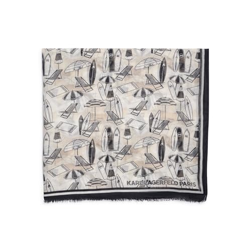 KARL LAGERFELD Paris Women's Accessories Scraf, Beige, One Size2