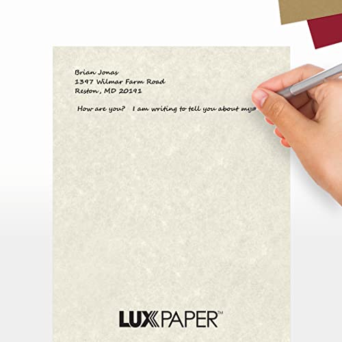 8 1/2 X 11 Cardstock - Cream Parchment (50 Qty.) | Perfect For Resumes, Paper Crafting, Wedding Invitations, Card Making, Awards, Business Cards, Layer Cards | 65Lb Paper | 81211-C-29-50 #TOP4