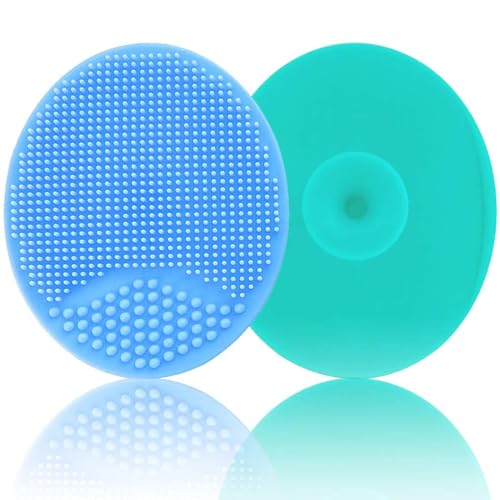 ApLiQ Soft Silicon Body Scrubber for Bathing, Skin Soother Bath Brush, Mini Silicone Scalp Scrubber, Craddle Cap Brush, Kids, Newborn Baby, Toddler Silicone Massage Brush for Cleansing (Pack of 2) - Image 4 thumbnail