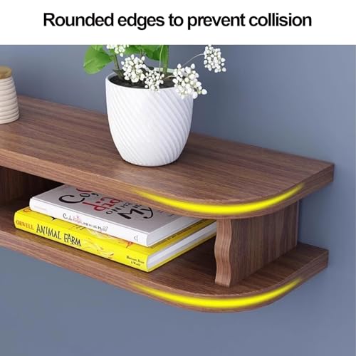 Meuble TV flottant double couche Générique pour rangement multimédia moderne - 5
