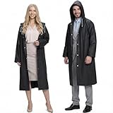 welsberg Poncho impermeable para la lluvia con capucha y mangas, ropa impermeable reutilizable para adultos unisex, talla única