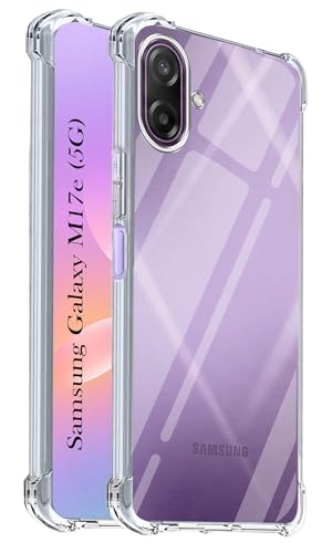 Image of Jkobi Shockproof Crystal-Clear Back Cover for Samsung Galaxy M17e (Anti Yellow Case | Drop & Camera Protection | Hard Polycarbonate)