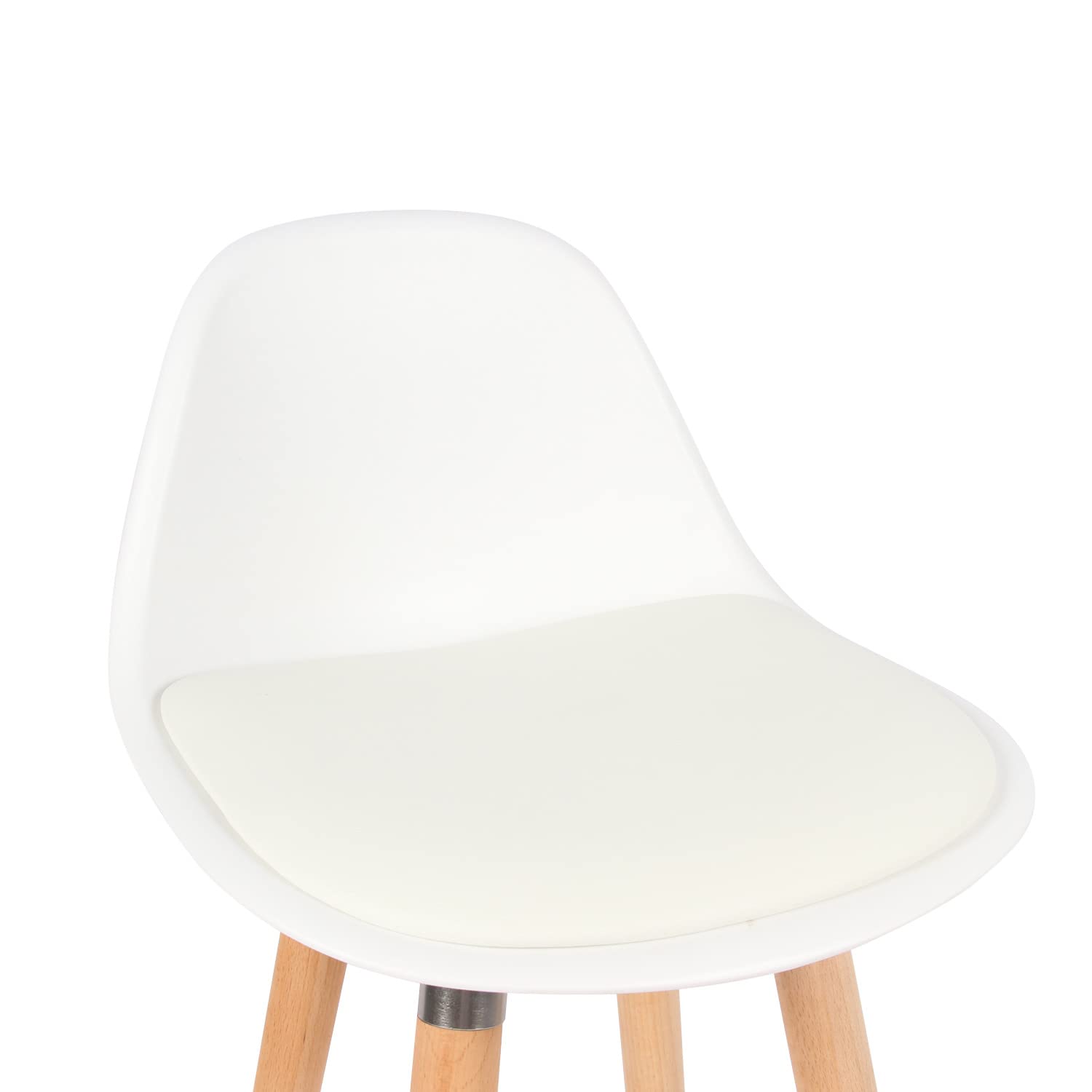 Box and Beyond Set di 2 sgabelli da bar in legno, sedia alta per bar, sedia da cucina - Altezza 91 cm - Sgabello bianco con poggiapiedi