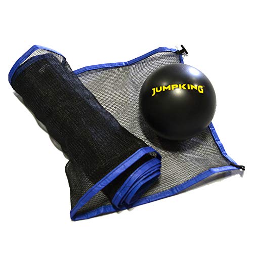 JumpKing ACC-710RCVBN Volleyball Net & Ball 7 x 10 Foot Rectangular Trampoline