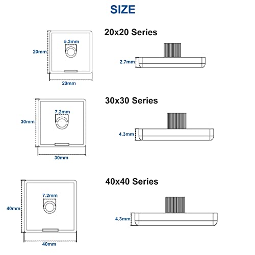 Alwaiiz 40 tappi di copertura per profilo in