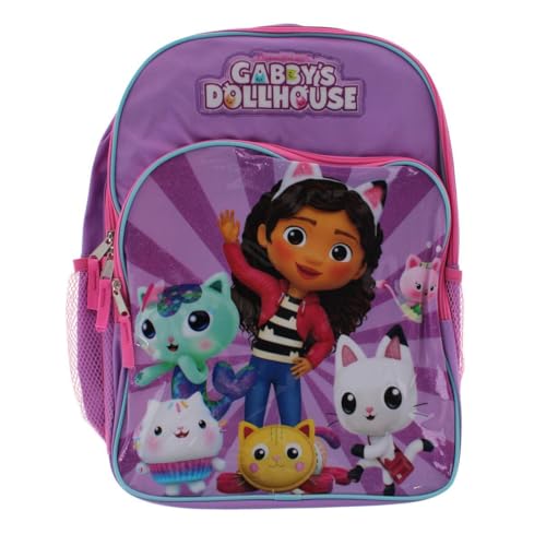 Girl's Gabby's Dollhouse and Friends 16 Inch Backpack, Purple