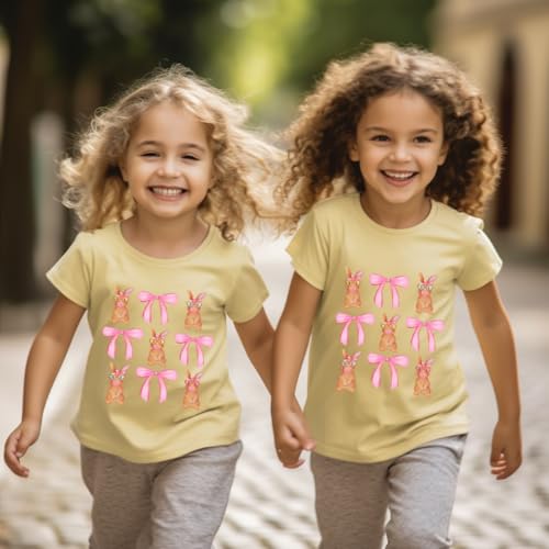 Image of Kids Easter Shirt Chick Short Sleeve Tee Tops for Toddler Girls Boys Easter Outfit Clothes 2-7 Years