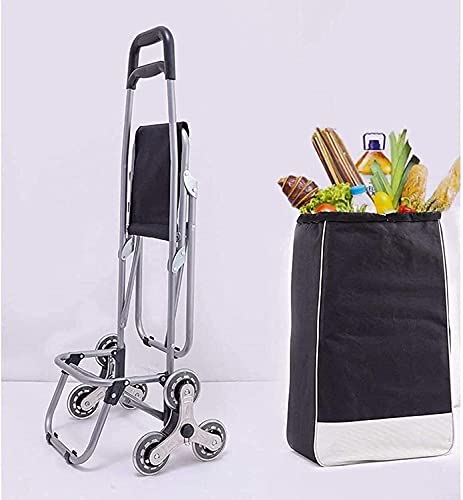 COUYY Trolley faltsam einkaufen Trolley, schwarz 40l hohe kapazität Shopping Trolley Tasche alte Mann supermarkt leichte… – Bild 8