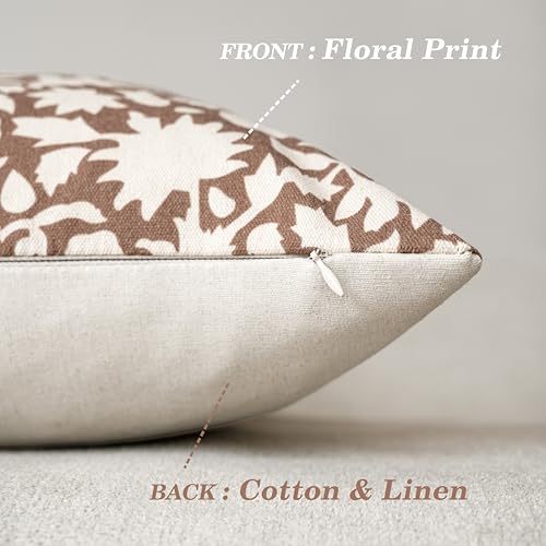 Image of Foindtower Set of 2 Decorative Long Body Lumbar Throw Pillow Covers Accent Farmhouse Cushion Covers Boho Pillowcase for Couch Sofa Bedroom Living Room Home Decor,14x36 Inch,Light Orange Brown