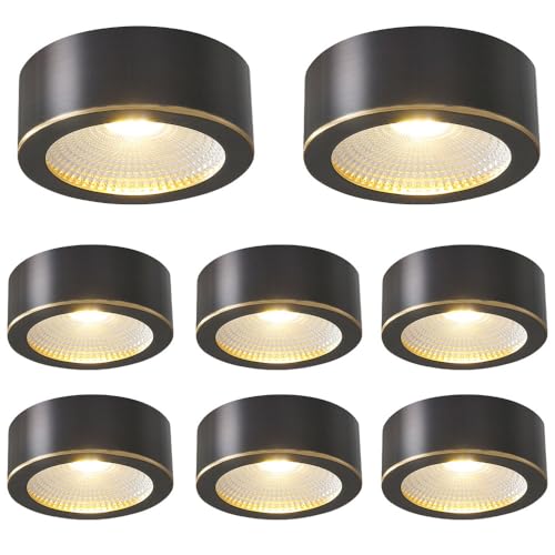 Plafonnier LED monté en surface spot cuivre 3CCT pack de 8 downlights
