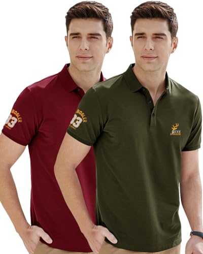 Image of Noble Monk Men's Cotton Blend Regular Fit Polo T-Shirt
