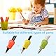 FIHODONE 15 Stück Stiftehalter Kinder,Schreibhilfe für Stift Kinder 10 Farben,Stifthaltung Kinder Hilfsmittel für Dicke Bleistifte Schulanfänger, Stifthaltung Hilfe Bleistift Griffe