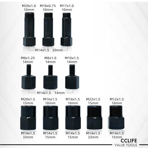 CCLIFE 24tlg Diesel Einspritzdüsen Abzieher mit Injektor-Klaue Pneumatischer Injektor Abzieher mit Adapter Kompatibel mit Bosch Delphi Denso Siemens