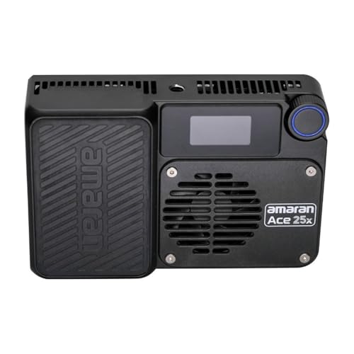 Amaran Ace 25x Pocket Bi-Color LED Light: Boost Mode Up to 32W, Bi-Color Mini Video Light (2,700-6,500K), 1,636 Lux@1m, 4,500mAh Battery with PD Fast Charging for Mobile Creators (Charcoal)