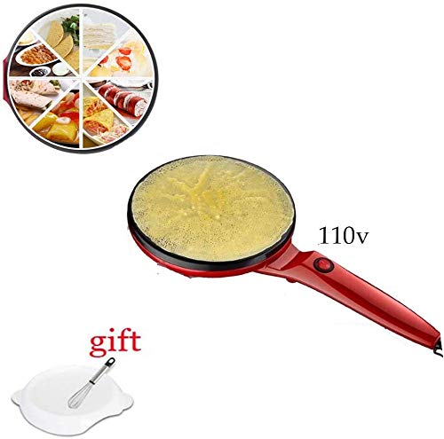 Portable Electric Crepe Maker, 110V Electric Griddle Non-stick Easy-cleaning Crepe Pan, Automatic Temperature