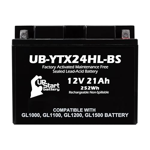 12V 21Ah YTX24HL-BS Replacement for Honda Goldwing GL1100 Ba